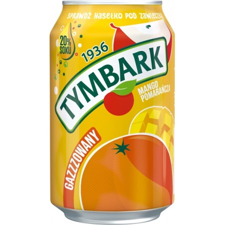 Tymbark SODA MANGO/POMARAŃCZOWA Z GAZEM, 330ML