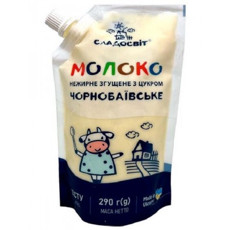 СЛАДОСВИТ Сгущенное молоко ДОЙПАК, 290Г