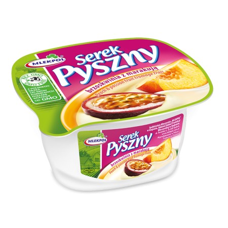Воздушный сырный десерт Mlekpol со вкусом маракуйи, 140 г