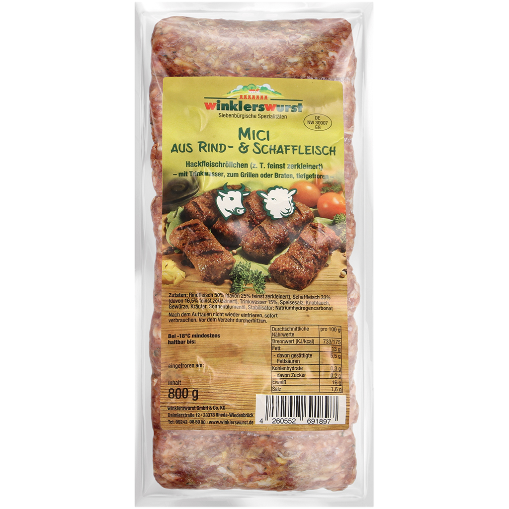 Mici aus Rind- und Schaffleisch