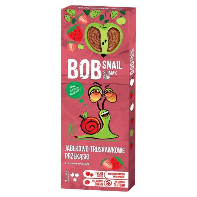 Bob Snail ROLLED FRUTS ЯБЛУКО/ПОЛУНИЦЯ, 30Г