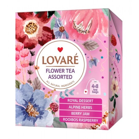 LOVARE Tee-Set „ASSORTIERTE BLUMEN“ 1,5G*32TB