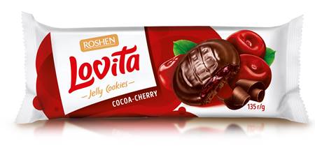 Roshen Kekse "Lovita Jelly Cookies" Kirsche, 135G