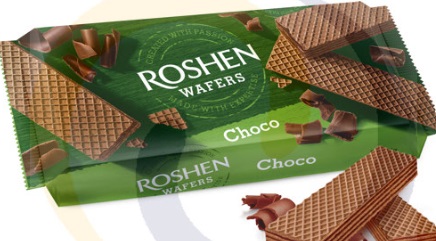 Шоколадні вафлі Roshen, 216г