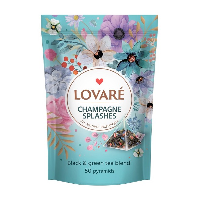 Lovare "CHAMPAGNE SPRITZER" LOOSE TEA PYRAMIDS PYRAMIDS DOYPACK
