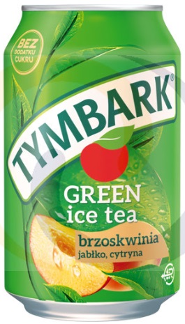 Tymbark Eisteegetränk mit Pfirsich, Apfel und Zitronengeschmack, 330 ml