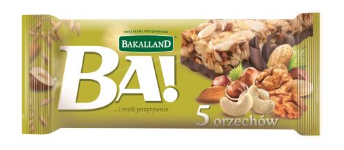 BAKALLAND Trockenfruchtriegel "5 NÜSSE", 40G