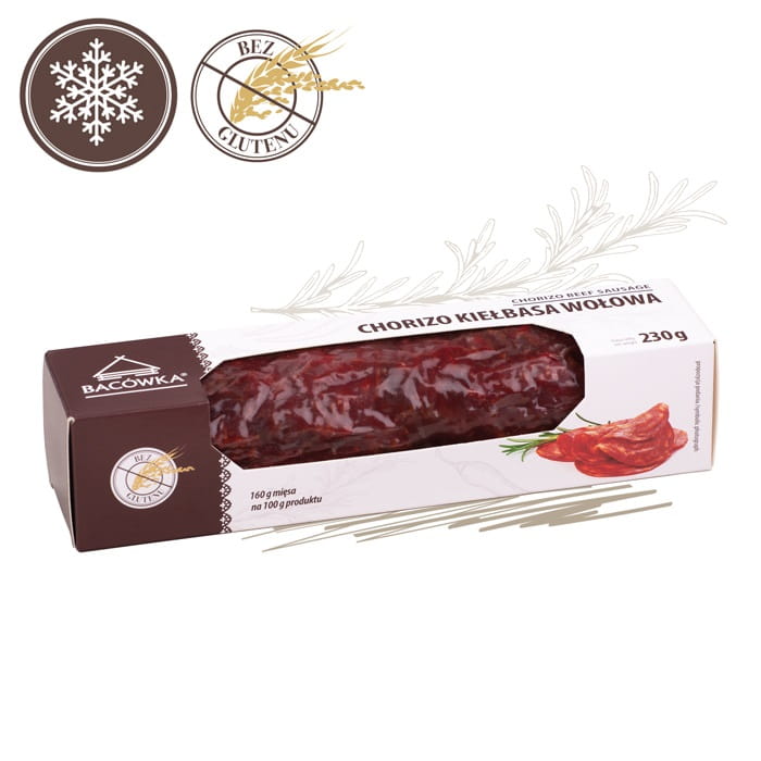 BACÓWKA RINDER-CHORIZO-WURST, 230G