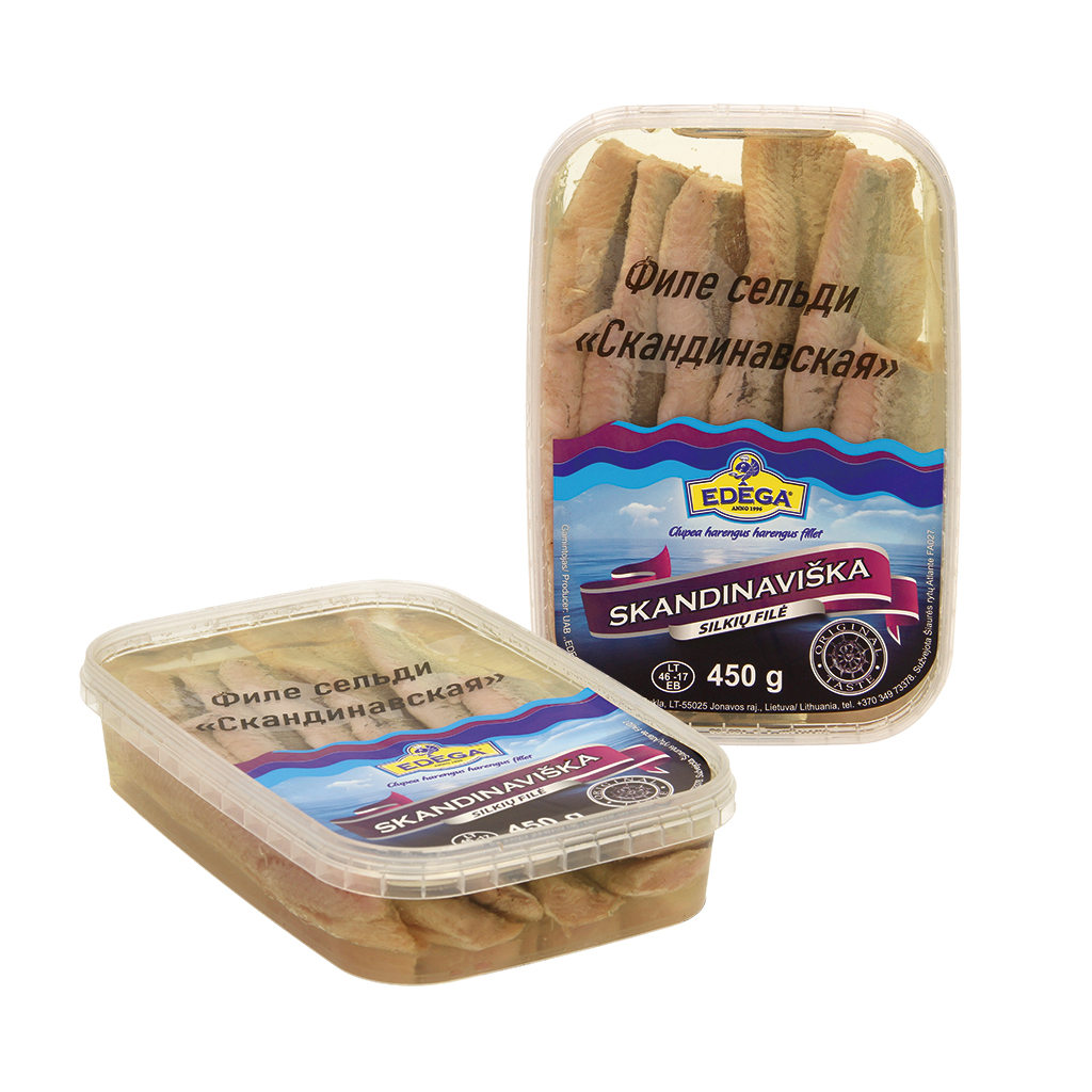 Heringsfiletstücke „Skandinaviška“ "Edega", 450G