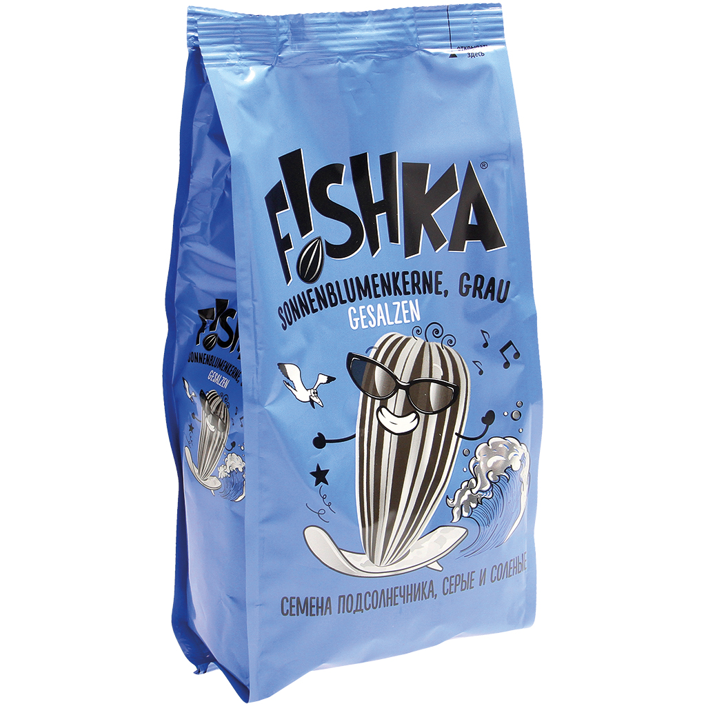 Семечки подсолнечника FISHKA серые в скорлупе, 300 г