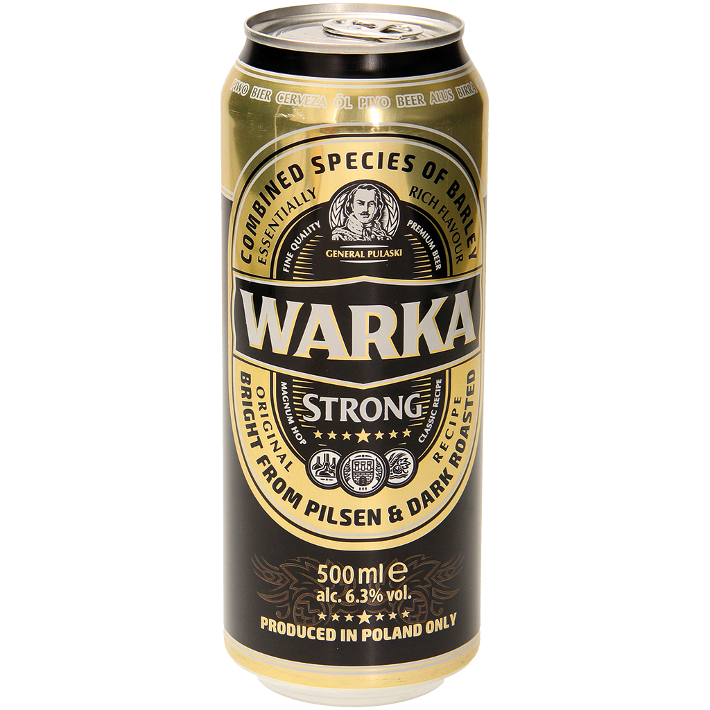 Bier "Warka Strong" dunkel Dose 12,7GP, 6,3%