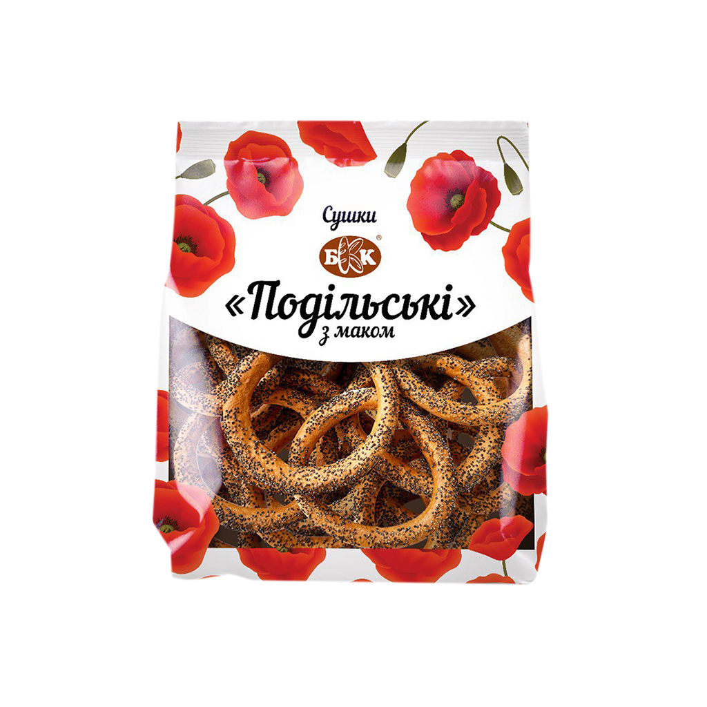 BKK Hefegebäckringe "Podilsky" mit Mohn, 250G