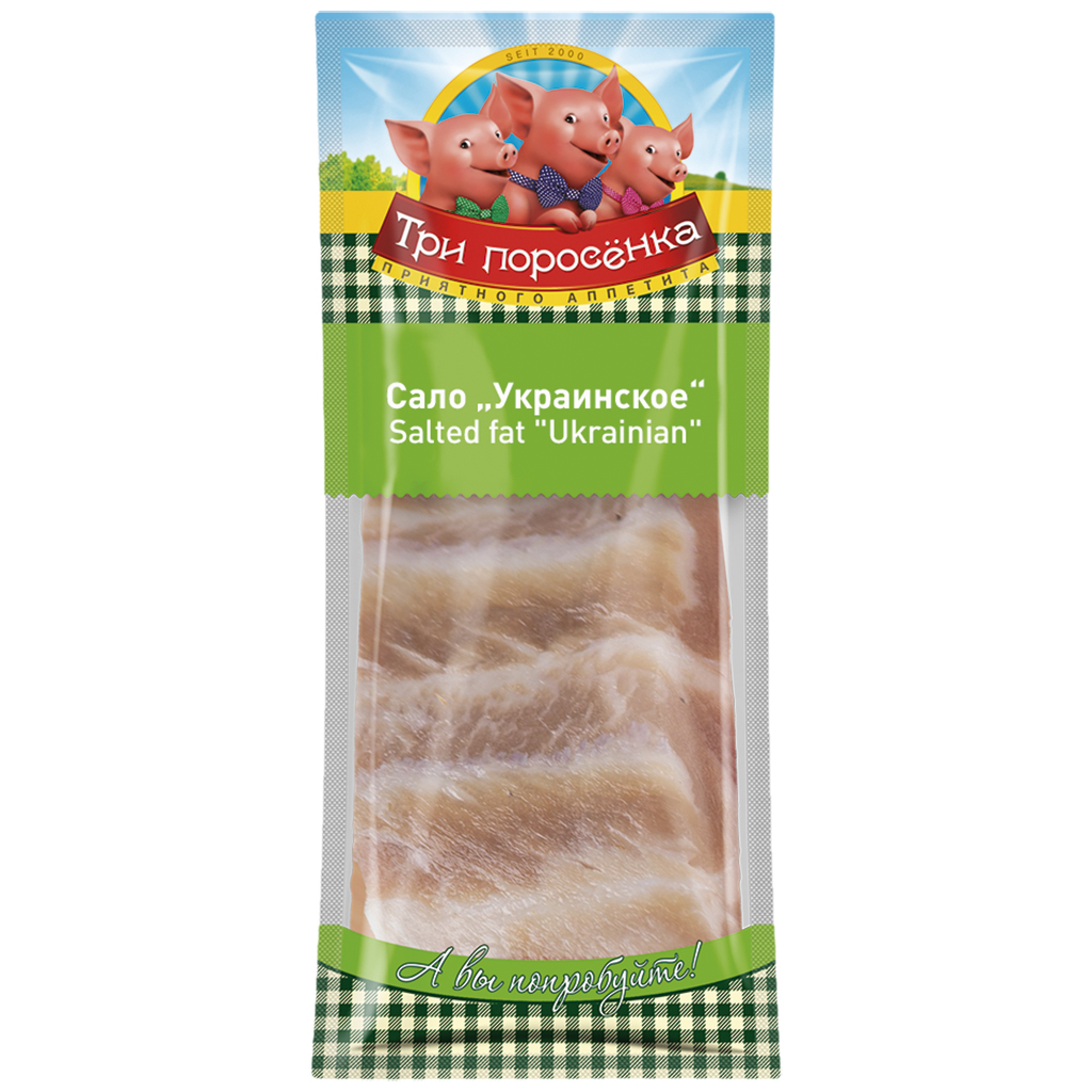 Schweinespeck "Salo Ukrainskoe" Tri Porosenka, Gewicht