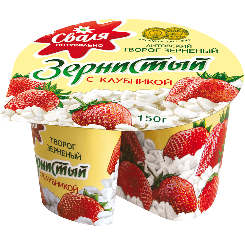 Dessert aus körnigem Frischkäse mit erdbeergeschm.Svaliy, 150G