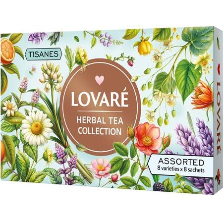 Lovare Tee "Kräutertee-Kollektion" 8 Sorten, 64Stk