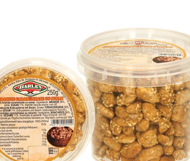 Gebrannte Erdnusskerne mit Sesam, 250G