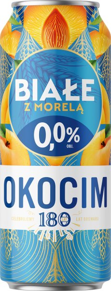 Weissbier mit Aprikose 0 % Alkoholfrei OKOCIM, Dose 500ML