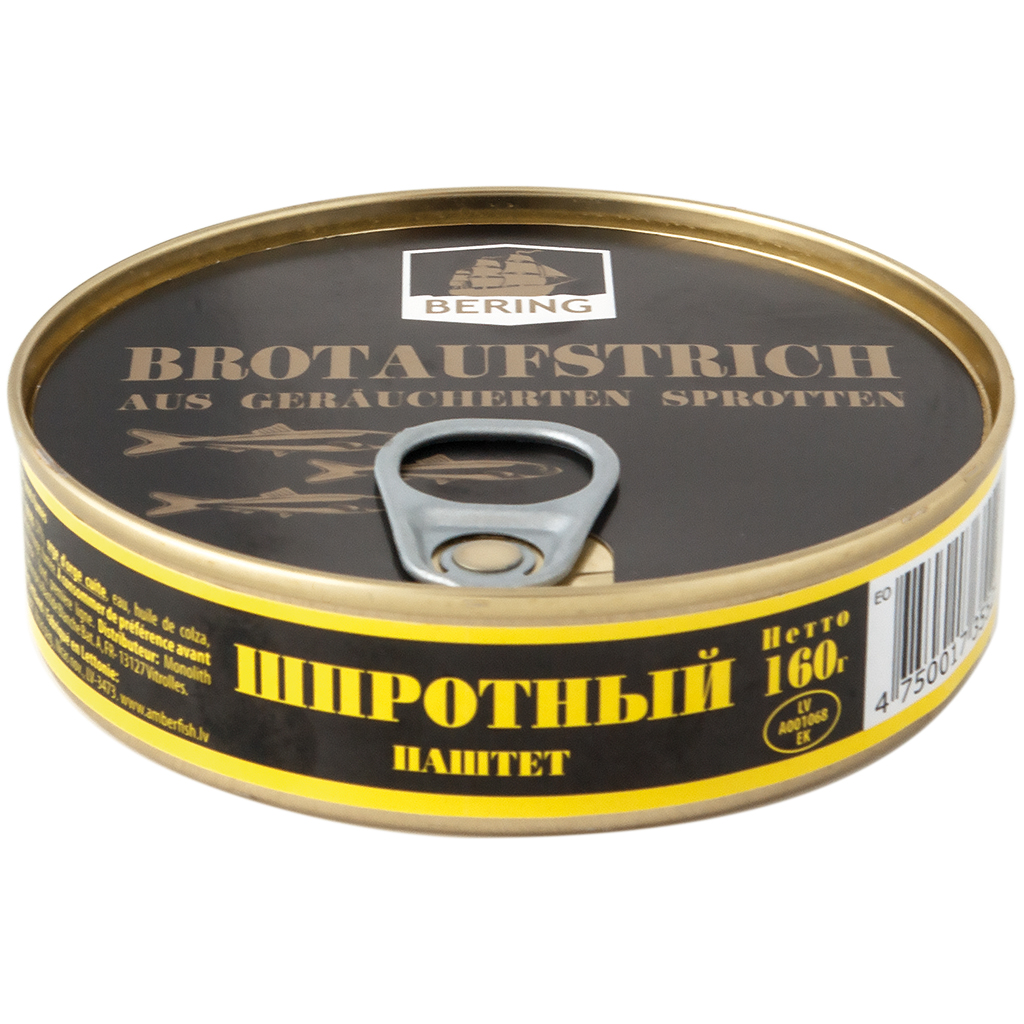 Brotaufstrich aus geräucherten Sprotten Bering, 160G