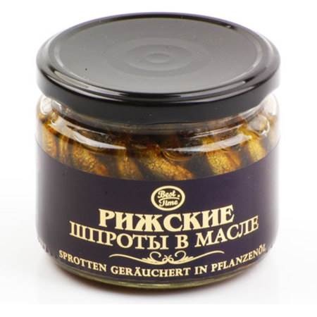 BEST TIME Sprotten" Rizhskie" in Oel, 250G