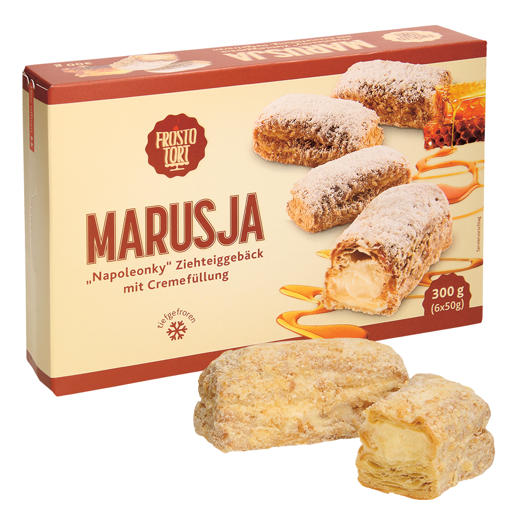Napoleonky Ziehteiggebäck mit Cremefüllung (46%), 300G