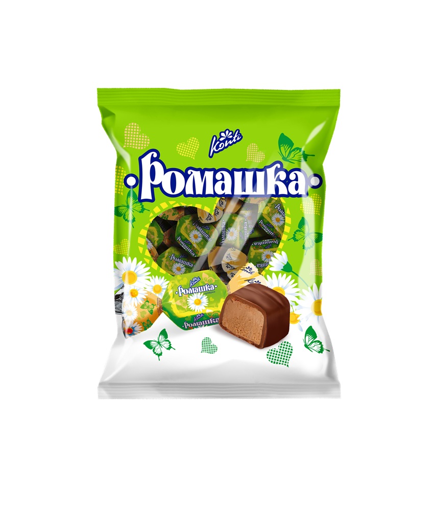 Konfekt Romashka "KONTI"in kakaohaltiger Fettglasur, 200G