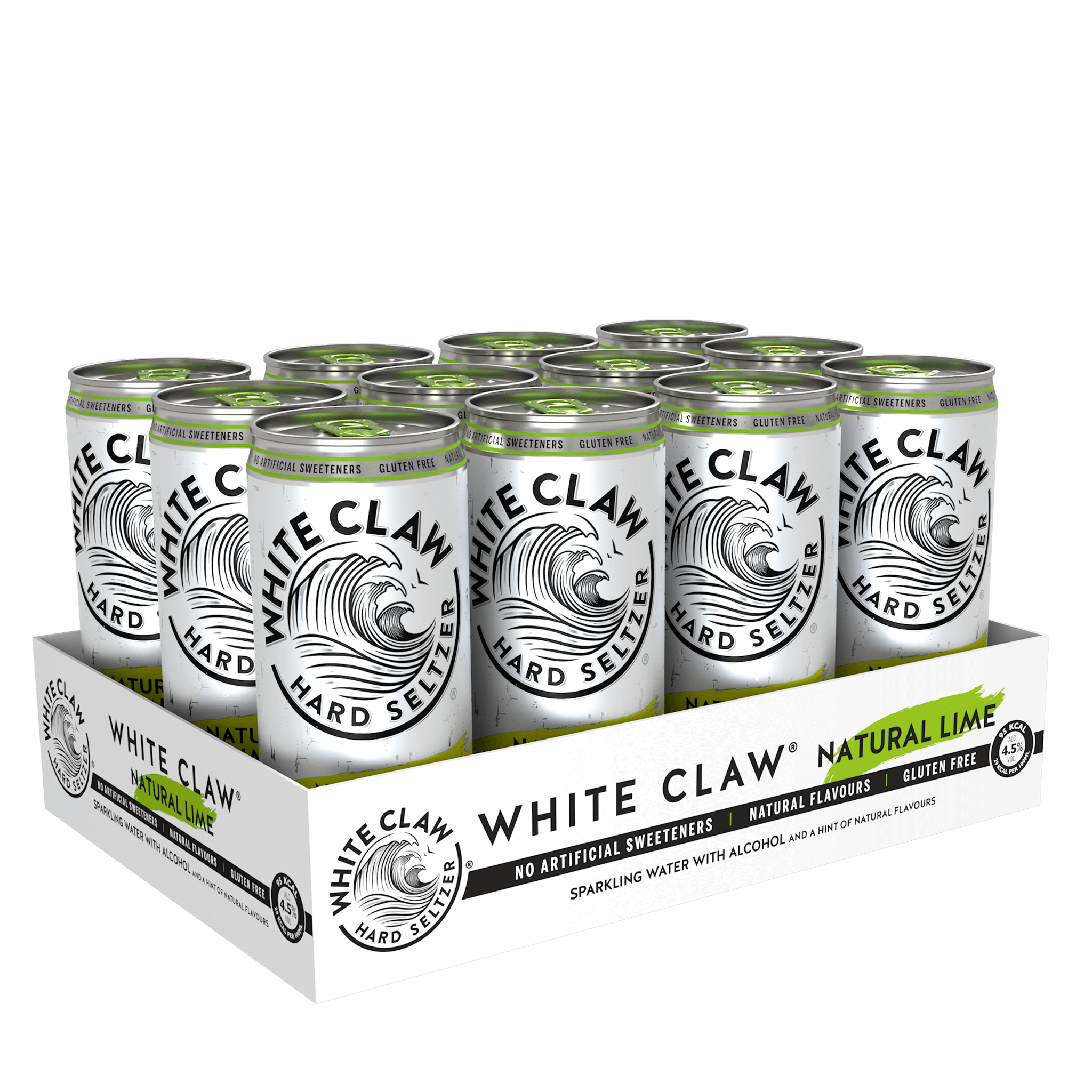 White Claw Hard Seltzer Natural Lime 4,5% vol, 330ML